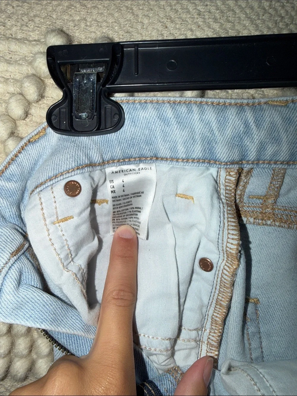 American Eagle Outfitters Light wash Mom Short